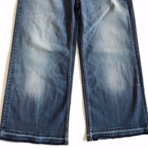 NWT Chelsea28 Denim Crop Jeans 2 Wide Leg NEW Blue - Picture 5 of 8